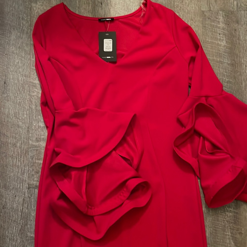 Fashion nova red dress size 2X
